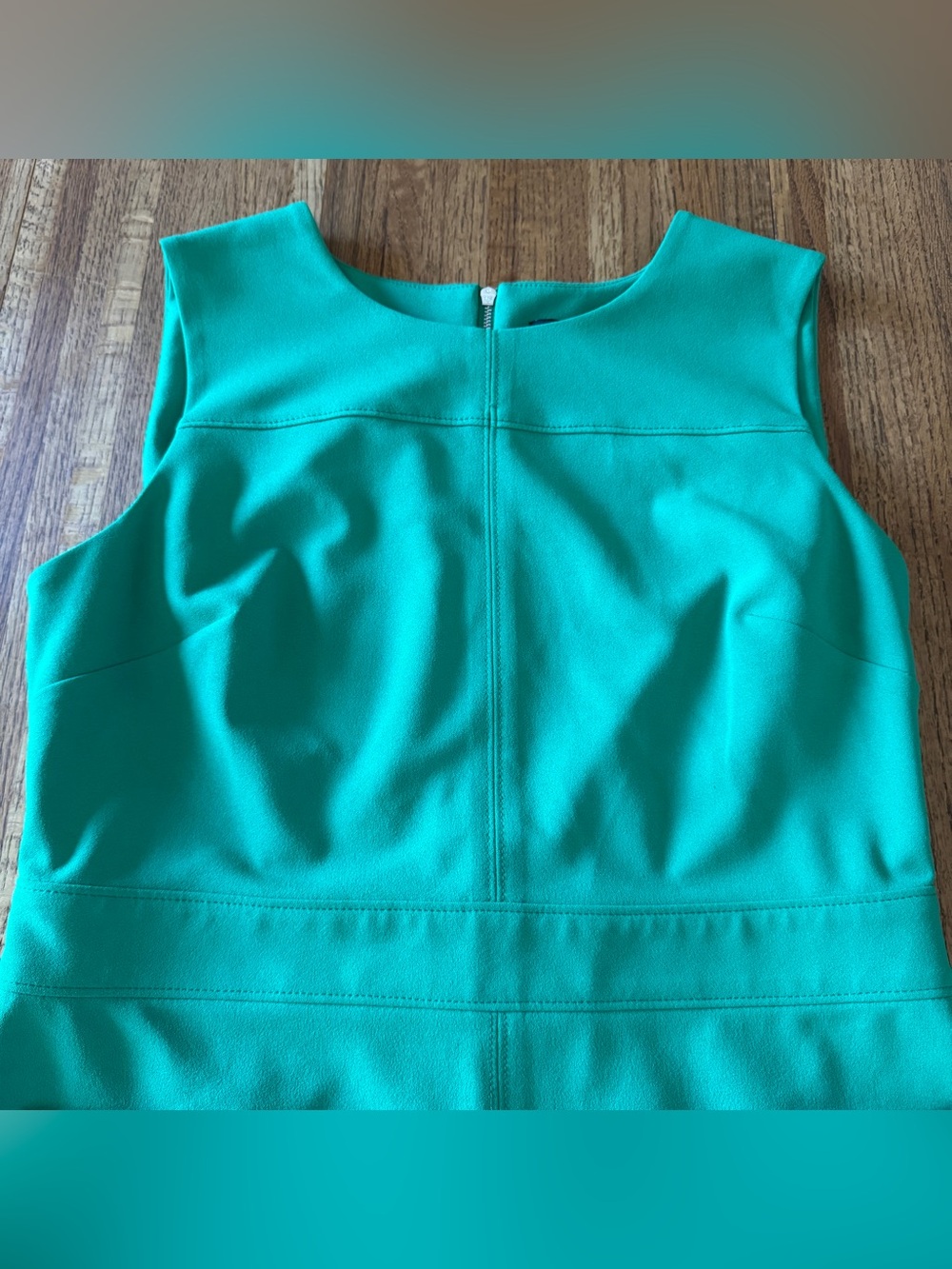Karl Lagerfeld Paris Kelly Green Sleeveless Shift Dress with Pockets Size 12 - Picture 4 of 12